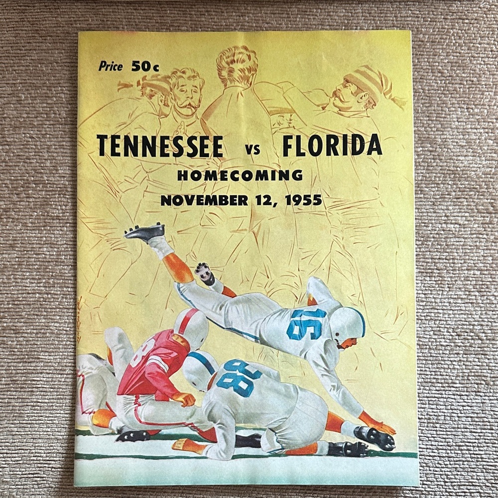 Florida Football Program Homecoming 1955. Tennessee vs Florida. Great Condition